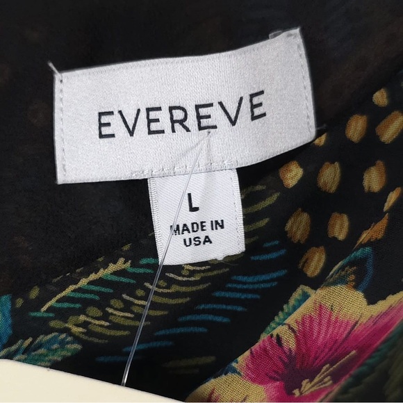 NWT EVEREVE One Shoulder MultiFloral Tropical Azalea Top Made‎ in USA 🇺🇸 LARGE - Picture 6 of 12